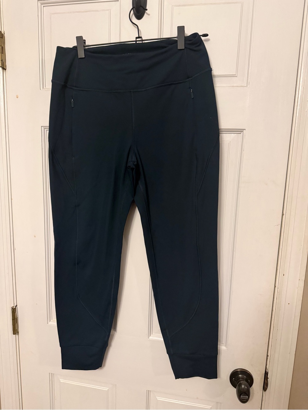 Athleta Teal-Blue High-Rise Crop Joggers